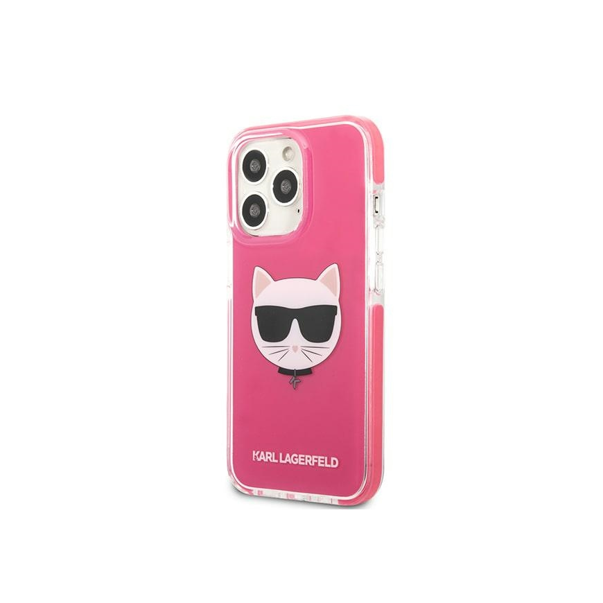 Karl Lagerfeld Case for iPhone 13 Pro Max KLHCP13XTPECPI Fuchsia Hard Case Iconic Choupette Head – 2