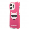 Karl Lagerfeld Case for iPhone 13 Pro Max KLHCP13XTPECPI Fuchsia Hard Case Iconic Choupette Head