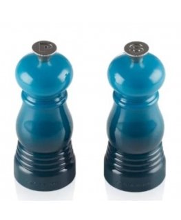 Salt and pepper grinder set 11cm blue