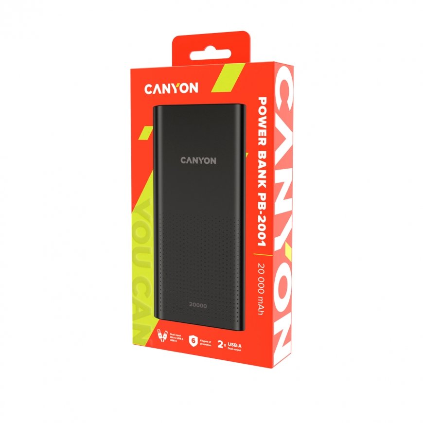 Canyon PB-2001 Lithium Polymer (LiPo) 20000 mAh Black – 3