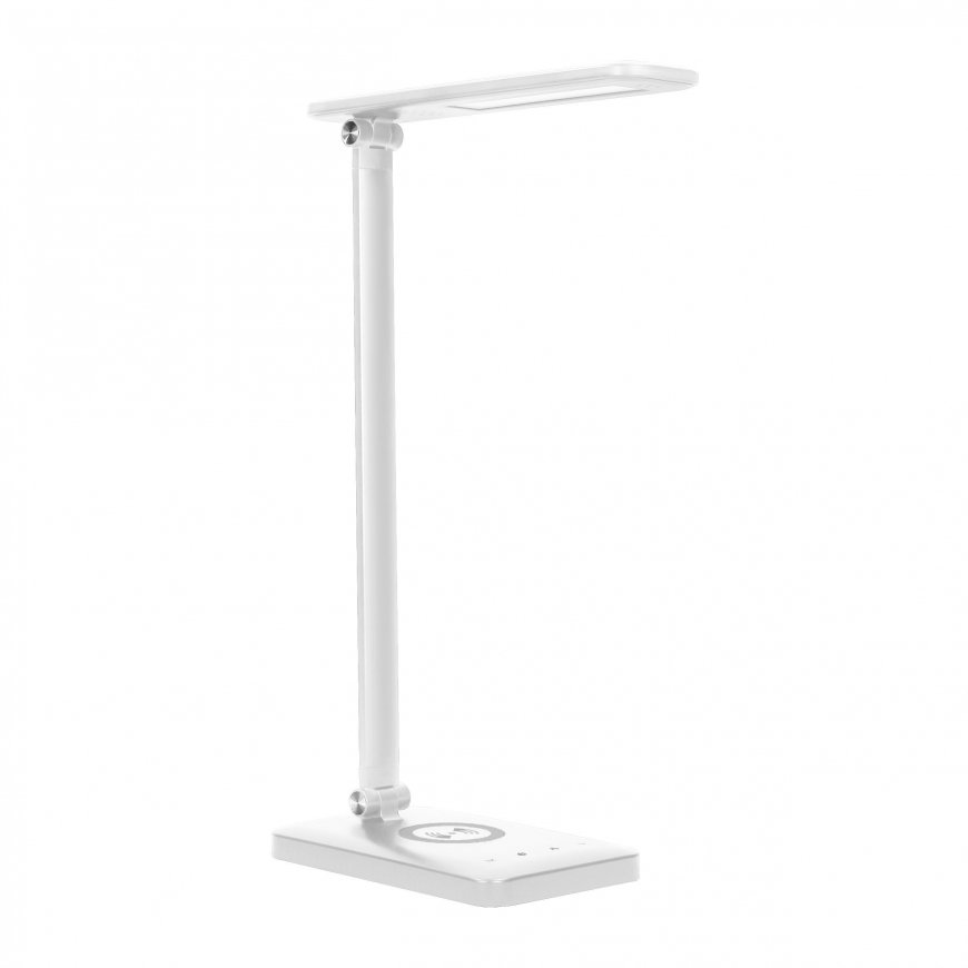 Orno ISIYO LED 7W Table lamp with inductive charger and USB, 390lm, 3000-4000-6000K, color temperature change and dimming, white