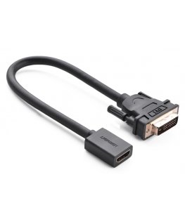 Ugreen 20118 видео кабель адаптер DVI-D HDMI Черный, Золото