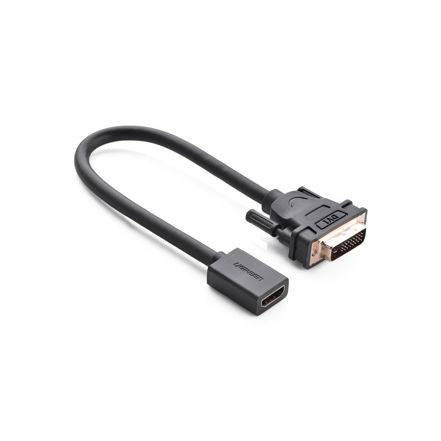 Ugreen 20118 видео кабель адаптер DVI-D HDMI Черный, Золото