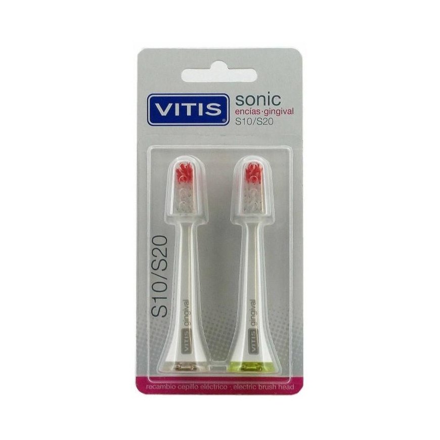 Vitis spare part electric toothbrush for sensitive gums, 2 pcs