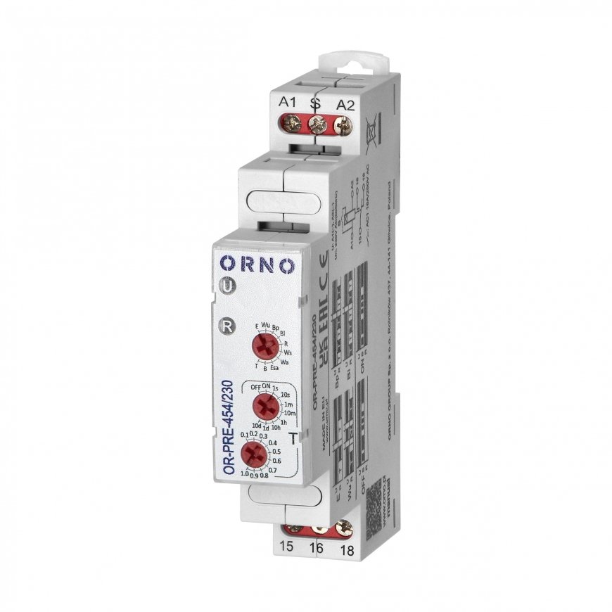 Orno Time relay 10 functions, 230VAC
