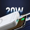 Joyroom JR-W020 20W Mini magnetic wireless power bank 10000mAh Baltas with USB to Type-C 0.25m Cable Juodas Joyroom JR-W020 20W Mini magnetic wireless power bank 10000mAh Baltas with USB to Type-C 0.25m Cable Juodas