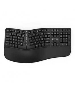 Powerton LANA, Keyboard ergonomic CZ/SK, with cable (USB), black