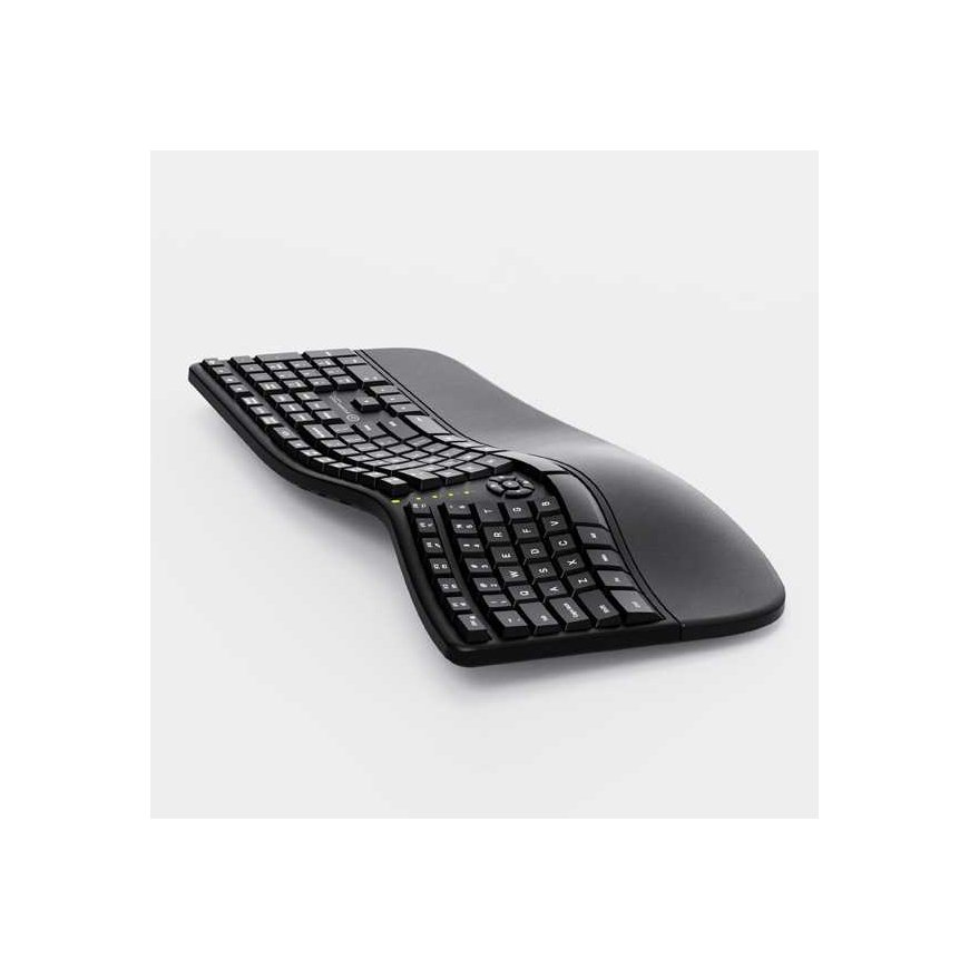 Powerton LANA, Keyboard ergonomic CZ/SK, with cable (USB), black – 4
