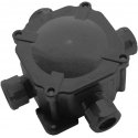Orno Hermetic box IP67, 4 glands, 144x144mm, black Orno Hermetic box IP67, 4 glands, 144x144mm, black