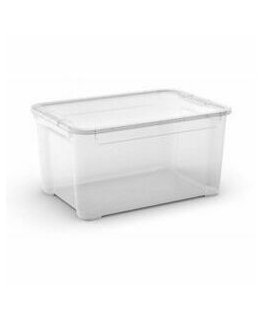 Box with lid T Box L 47L 39x55,5x28,5cm transparent