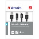 Verbatim 48874 USB-kaabel 1 m USB 3.2 Gen 1 (3.1 Gen 1) Micro-USB A USB A Must Verbatim 48874 USB-kaabel 1 m USB 3.2 Gen 1 (3.1 Gen 1) Micro-USB A USB A Must
