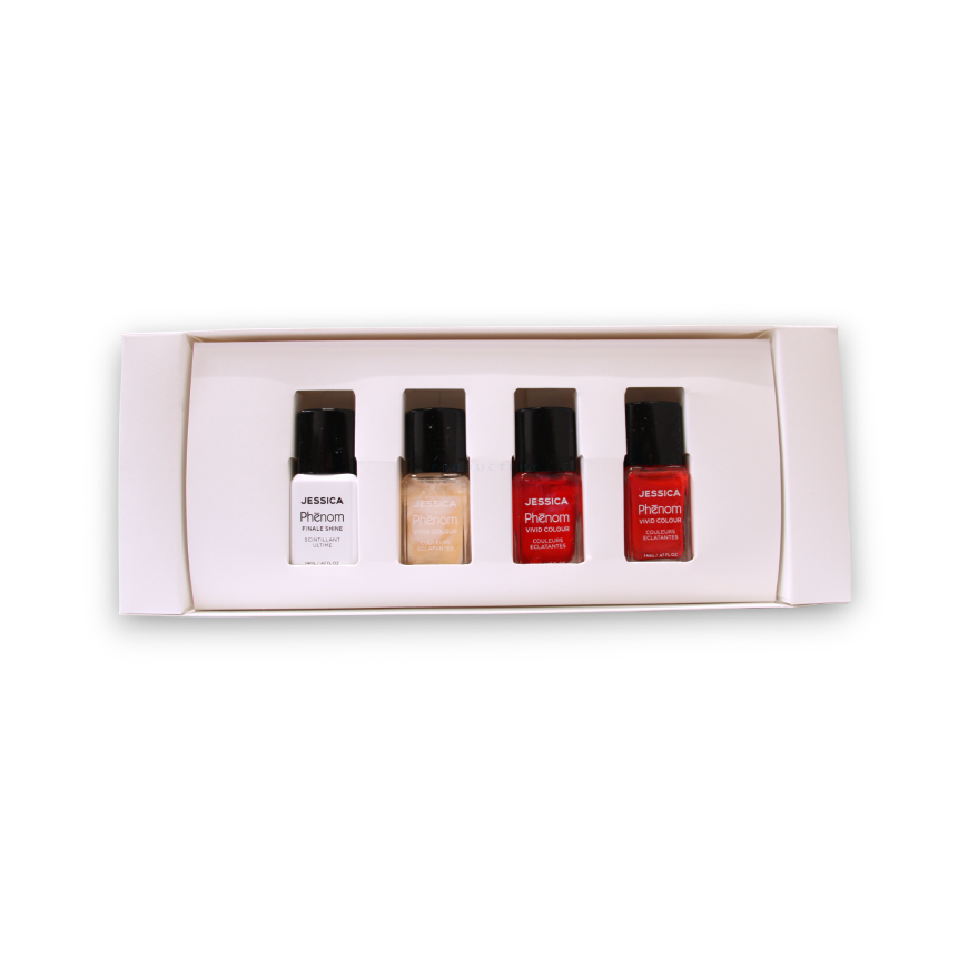 A Phenomenal Evolution In Polish Set Jessica: Phenom Vivid Colour, Top Coat, Nagų lakas, PHEN-000, Finale Shine, 15 ml + Phenom – 2