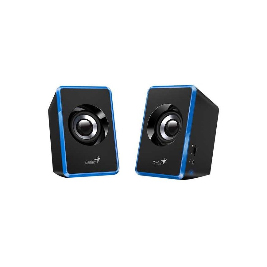 Computer speakers Genius speakers SP-U125, 2.0, 3W, blue, volume control, 3.5 mm jack (USB), 150Hz-20kHz