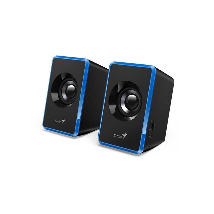Kompiuterio kolonėlės Genius głośniki SP-U125, 2.0, 3W, mėlyna, garsumo valdymas, 3,5 mm jack (USB), 150Hz-20kHz – 3