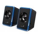 Kompiuterio kolonėlės Genius głośniki SP-U125, 2.0, 3W, mėlyna, garsumo valdymas, 3,5 mm jack (USB), 150Hz-20kHz Kompiuterio kolonėlės Genius głośniki SP-U125, 2.0, 3W, mėlyna, garsumo valdymas, 3,5 mm jack (USB), 150Hz-20kHz