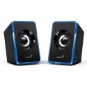 Kompiuterio kolonėlės Genius głośniki SP-U125, 2.0, 3W, mėlyna, garsumo valdymas, 3,5 mm jack (USB), 150Hz-20kHz Kompiuterio kolonėlės Genius głośniki SP-U125, 2.0, 3W, mėlyna, garsumo valdymas, 3,5 mm jack (USB), 150Hz-20kHz