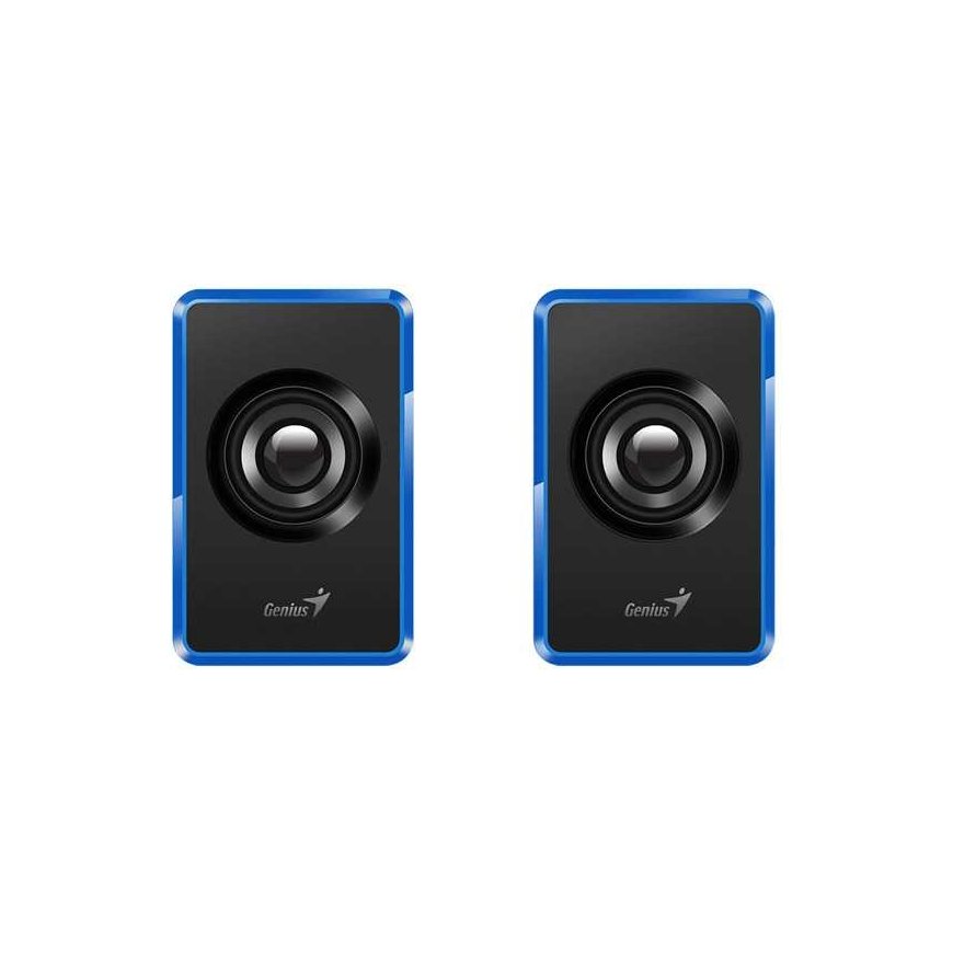 Kompiuterio kolonėlės Genius głośniki SP-U125, 2.0, 3W, mėlyna, garsumo valdymas, 3,5 mm jack (USB), 150Hz-20kHz – 5