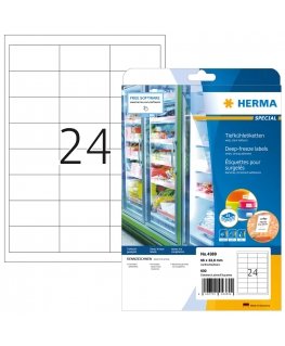 HERMA 4389 наклейка для принтеров Белый Самоклеящаяся принтерная этикетка