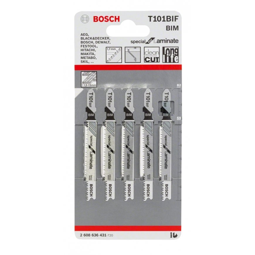 Bosch 2 608 636 431 jigsaw/scroll saw/reciprocating saw blade Jigsaw blade Bimetal 5 pc(s) – 2