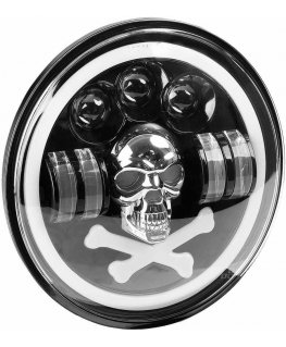 Lampa roczewka led skull czaszka dodatkowa ozdobna amio-03695