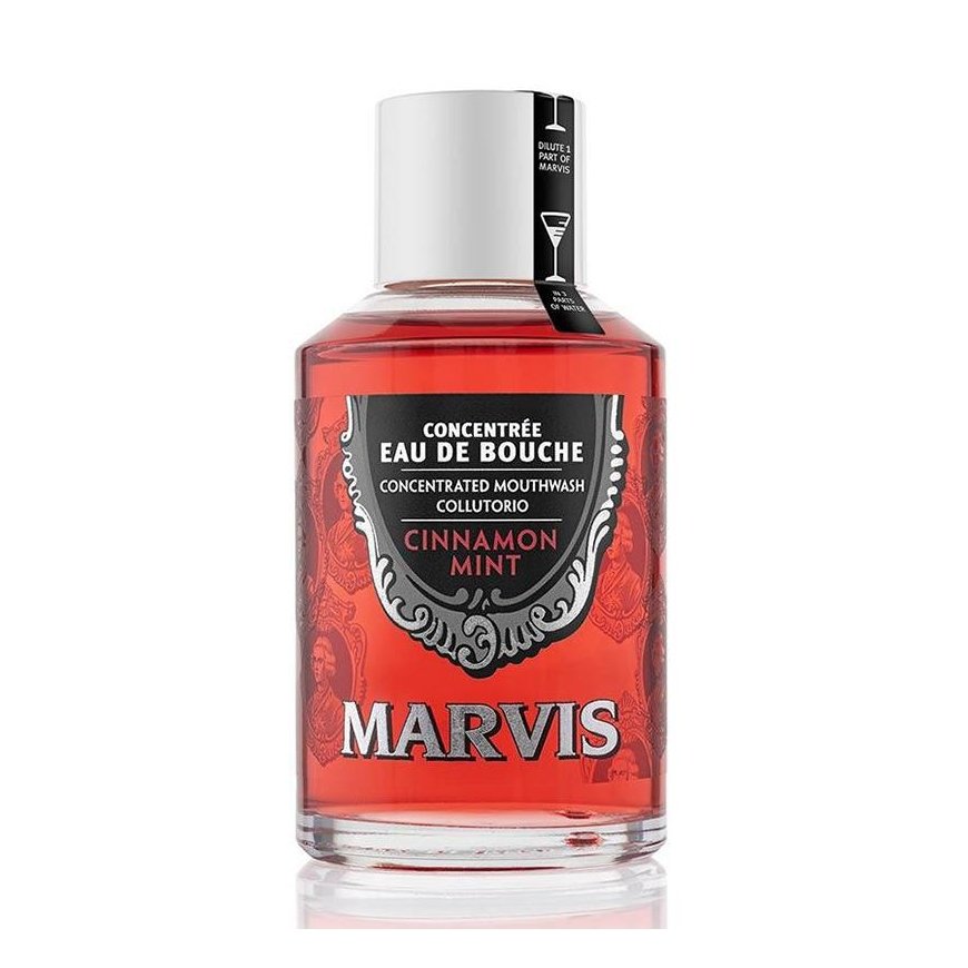 Marvis Cinnamon Mint mouthwash with cinnamon and mint flavor 120ml