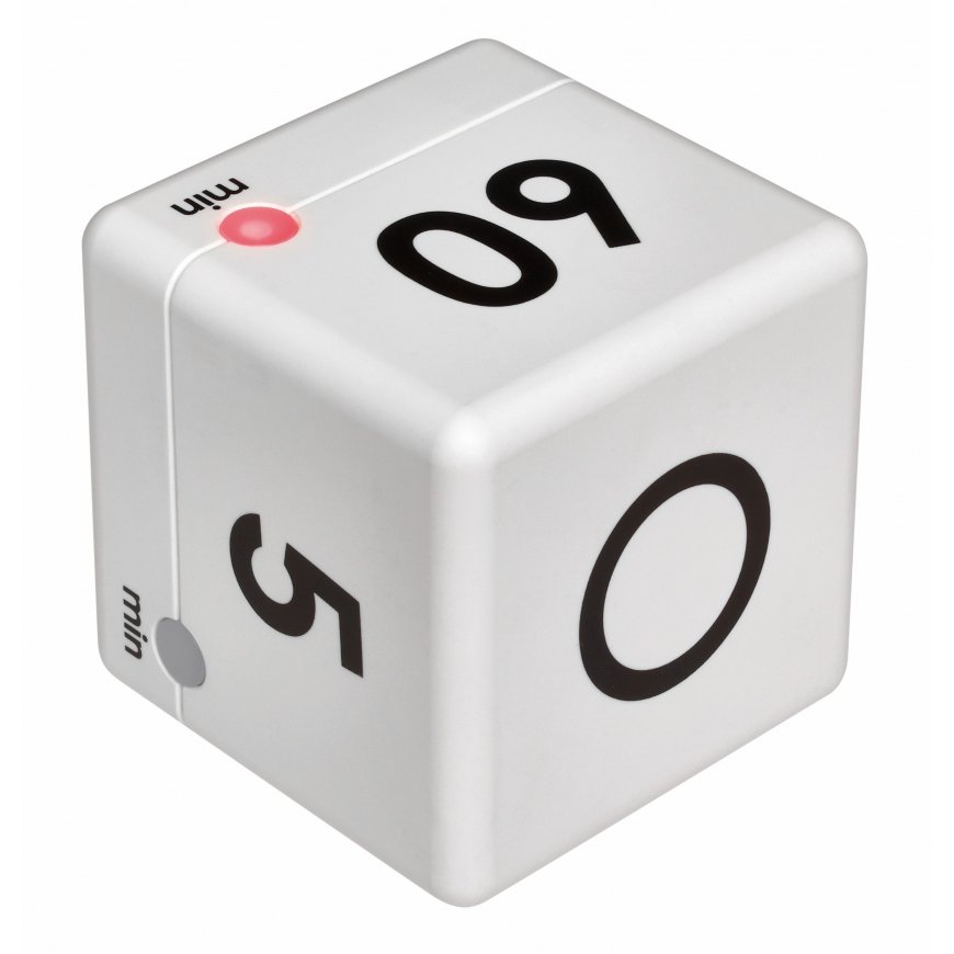 TFA-Dostmann CUBE-TIMER Skaitmeninis virtuvės laikrodis Juoda, Balta – 2