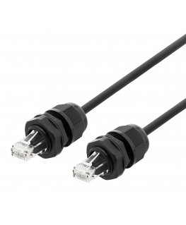 Deltaco SFTP-63AH-WP verkkokaapeli Musta 3 m Cat6a S/FTP (S-STP)