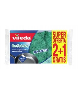 Vileda 139181 käsn Nelinurkne Mikrokiud Roheline 3 tk