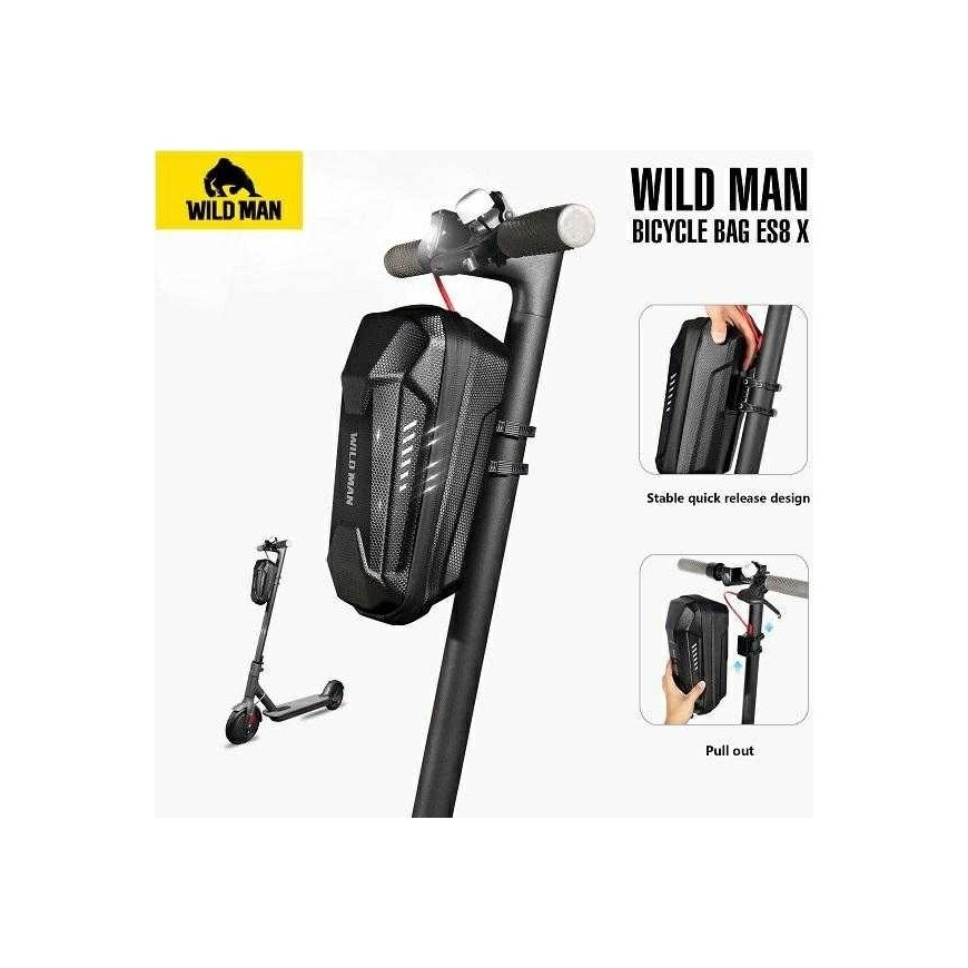 WILDMAN Dėklas/uchwyt na hulajnogę ES8X Max sakwa na ramę juoda/juodas