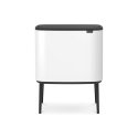 Brabantia 313523 atkritumu tvertne 33 L Taisnleņķa Nerūsējošs tērauds Melns, Balts