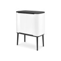 Brabantia 313523 prügikast 33 l Nelinurkne Roostevaba teras Must, Valge