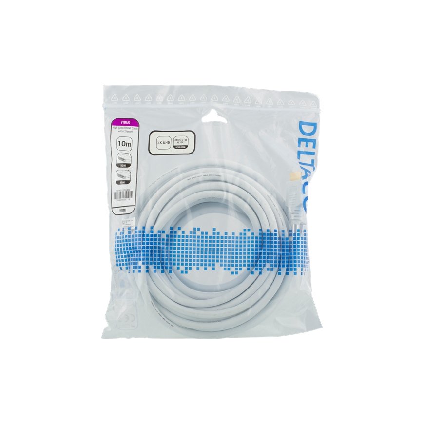 Deltaco HDMI-1070AD HDMI cable 10 m HDMI Type A (Standard) White – 2