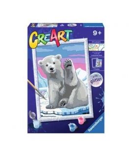 Ravensburger CreArt Pawesome Polar Bear Color by numbers kit