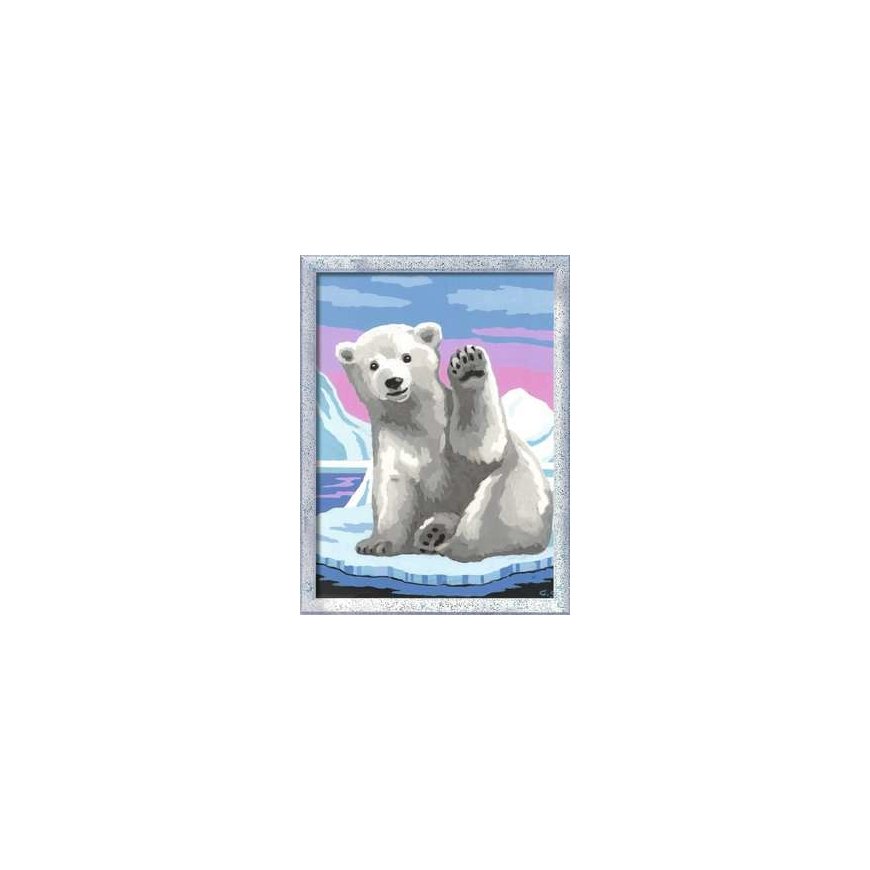 Ravensburger CreArt Pawesome Polar Bear Värvimine numbrite järgi, komplekt – 3