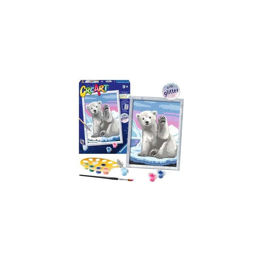 Ravensburger CreArt Pawesome Polar Bear Ciparbildes krāsošanas komplekts – 4