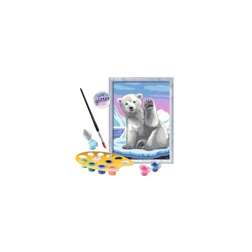 Ravensburger CreArt Pawesome Polar Bear Värvimine numbrite järgi, komplekt – 5