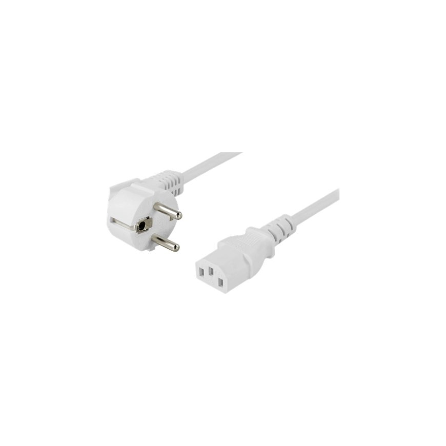 Deltaco DEL-111AV virtajohto Valkoinen 10 m CEE7/7 IEC C13