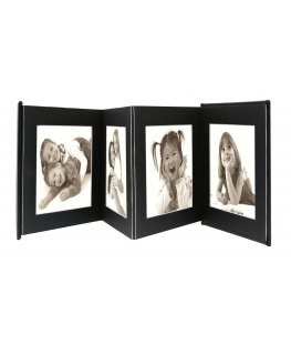Deknudt Leporello foto albums & papīra aizsardzības pārklājums Melns 8 lapas 13 x 18 cm