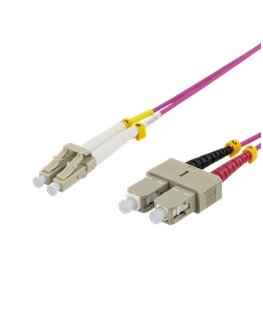 Deltaco LCSC-707 InfiniBand/fibre optic cable 7 m LC SC Розовый