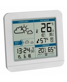 TFA-Dostmann Sky Balta LCD Baterija