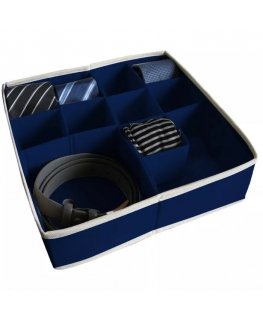 Box with sections L 30,5x30,5x10cm Blue