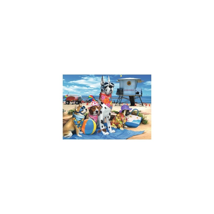 Ravensburger No dogs on the beach Dėlionė 100 vnt Gyvūnai – 2
