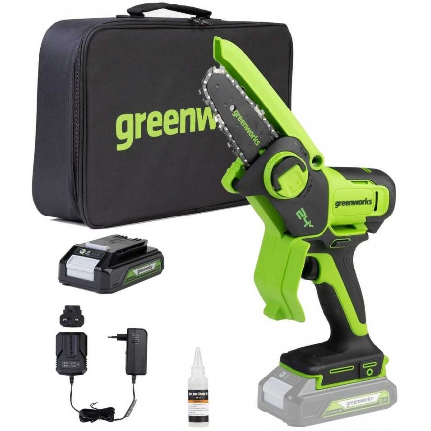Greenworks Chainsaw Greenworks G24MCS10K2 24 V