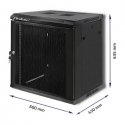 Qoltec 54488 RACK cabinet 19" | 12U | 600 x 635 x 450 | perforated door