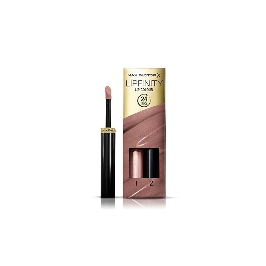 „Max Factor Lipfinity“ lūpų spalva dvifaziai ilgai išliekantys skysti lūpų dažai 190 „Indulgent“