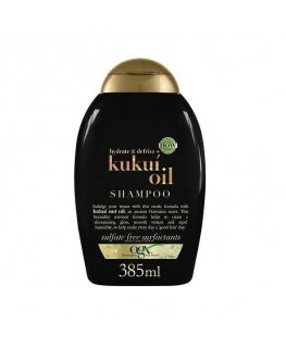 Ogx Kukui aliejaus šampūnas nuo plaukų slinkimo 385ml