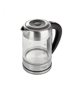 Adler AD 1247 электрический чайник 1,7 L 2200 W Фундук, Нержавеющая сталь, Прозрачный