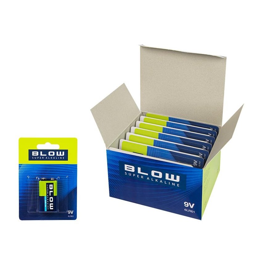 Baterija BLOW SUPER Alkaline 9V 6LR61 10vnt – 2