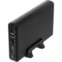 Deltaco MAP-GD33U3 storage drive enclosure HDD enclosure Black 3.5"