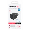 Swissten Travel Charger GaN USB-C 35W PD